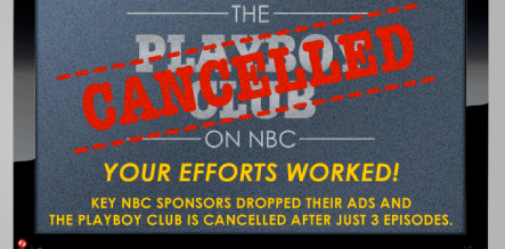 Programa de televisión “El Club de Playboy” cancelado después de protestas.