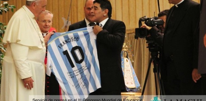 Maradona: ‘El primer hincha de Francisco soy yo’