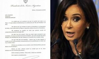 Presidenta de Argentina hace noticia con «peculiar» carta enviada al Papa